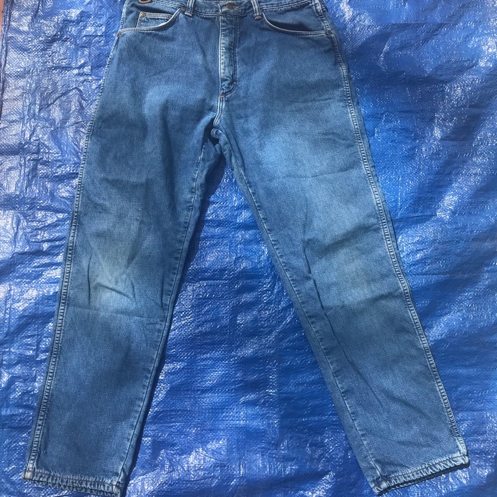 vintage made in usa 100% cotton wool lined wranger jeans